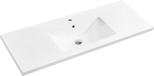 Miniatura 14 de Dowell - Fregadero de baño de 30 pulgadas, lavabo de cerámica de tocador de un solo cuenco, fregadero rectangular con desbordamiento, blanco-000
