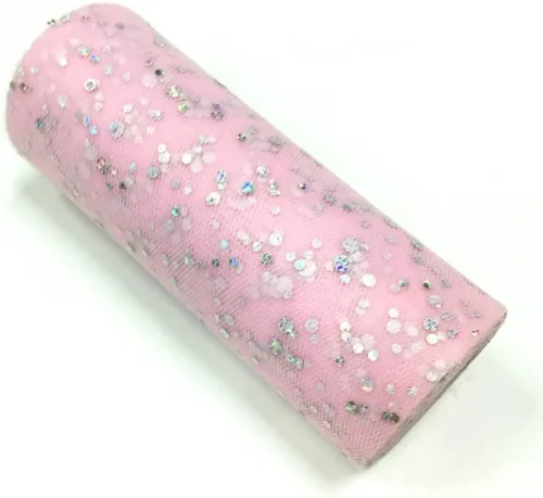 Miniatura 31 de Rollo de tul con lentejuelas con purpurina, decoración de boda, suministros de organza para fiestas de cumpleaños, carrete de tela, vestido tutú