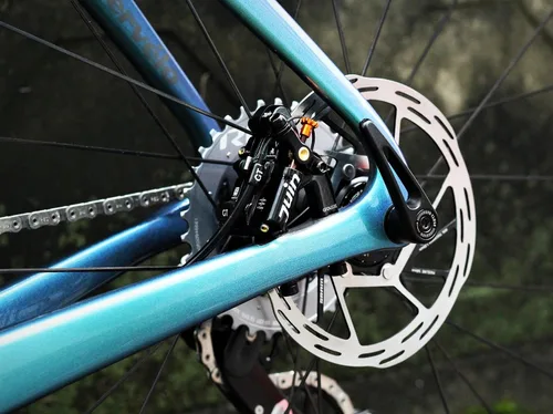 Miniatura 7 de GT-F Juego de pinzas de freno de disco hidráulico accionado por cable de 4 pistones para bicicleta de bicicleta hidráulica para montaje plano