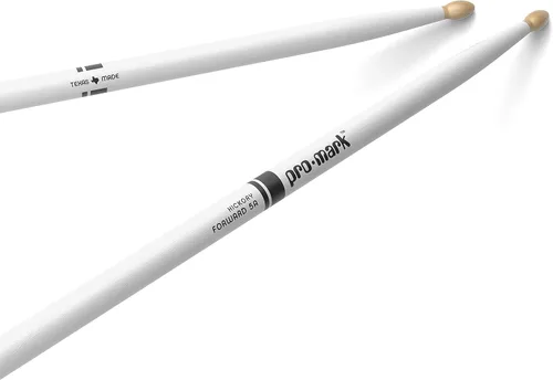 Promark Baquetas American Hickory Classic 5A, punta de bellota, color blanco, un par