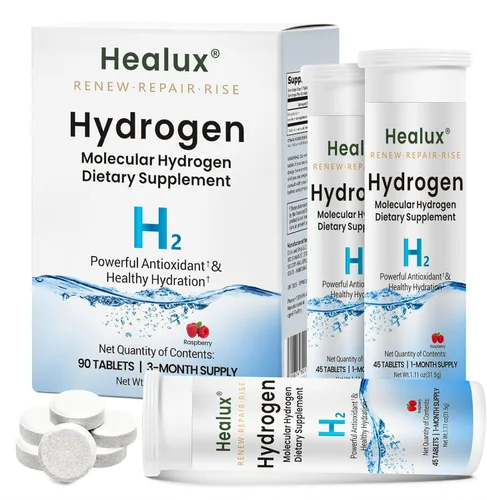 Miniatura 10 de Tabletas de agua de hidrógeno de 12 PPM – Tabletas moleculares de H₂ con magnesio H2 TAB Soporte antioxidante para energía, salud celular
