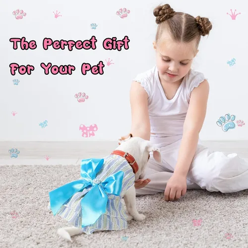 Miniatura 6 de 4 Piezas Vestidos para Perros Ropa para Cachorros Vestidos de Princesa de Verano para Mascotas Falda Tutú para Perrita Hembra Ropa para Chihuahua
