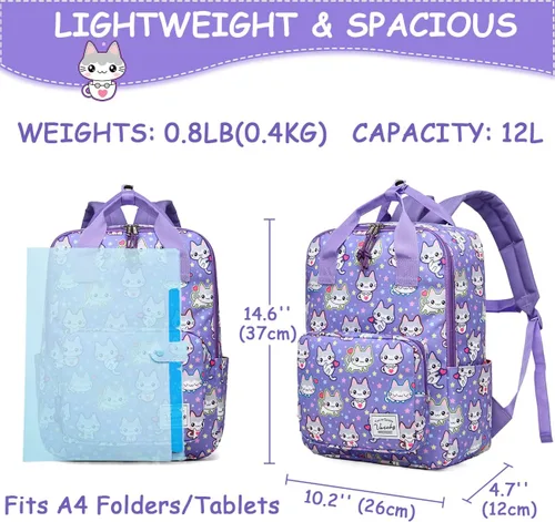 Miniatura 2 de VASCHY Mochilas de dinosaurio para niños, mochila preescolar ligera para niños pequeños