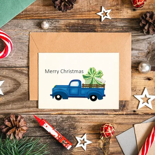 Miniatura 4 de 4 piezas de troqueles de corte en forma de camioneta sedán para hacer tarjetas, troqueles de rueda de automóvil, troqueles de vehículos, herramienta