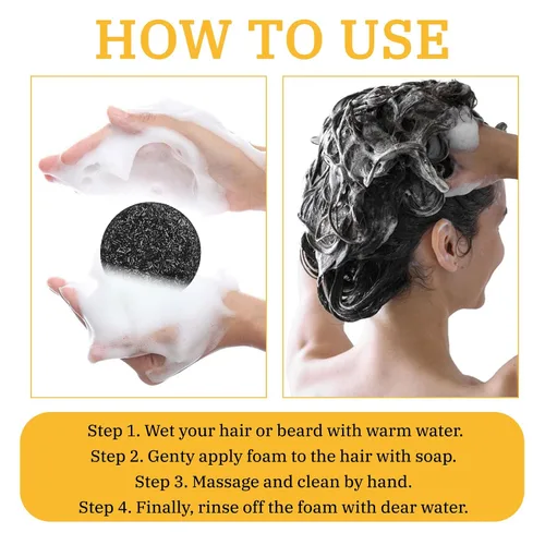 Miniatura 6 de Gray Hair Reverse - Barra de champú unisex, 2 piezas de jabón negro para limpieza profunda, jabón para oscurecer el cabello para hombres y mujeres