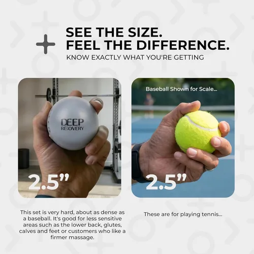 Miniatura 2 de Deep Recovery Bolas de fisioterapia muy firmes para liberación miofascial, punto gatillo, movilidad y yoga