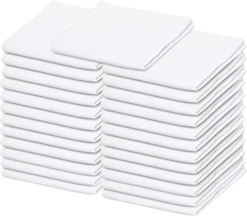 Miniatura 32 de Toallas de saco de harina, toalla de té para manualidades, toalla de cocina, toallas de secado de platos, toalla de algodón en blanco para bordado