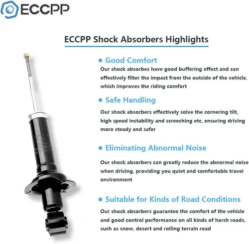 Miniatura 5 de ECCPP - Amortiguadores delanteros y traseros para Honda compatibles con Honda Element 331039 331040 344611 72135 72136 71101 Gas Strut Auto Shocks