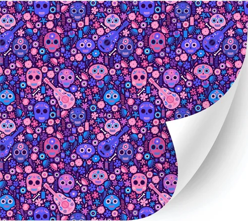 Miniatura 37 de HTV4U Puff - Vinilo de transferencia de calor con estampado de Halloween (azul Dia de Muertos, 12 x 12 pulgadas), vinilo 3D estampado para planchar