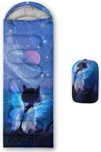 Miniatura 36 de Axolotl Saco de Dormir de Unicornio para Niños y Niñas – Sacos de Dormir Ligeros Cálidos para Clima Frío, Saco de Dormir Portátil Impermeable