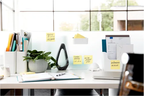 Miniatura 10 de Post-it Notas súper adhesivas de papel 100% reciclado, amarillo canario, 3 pulgadas x 3 pulgadas, 5 blocs de notas adhesivas, 70 hojas por bloc