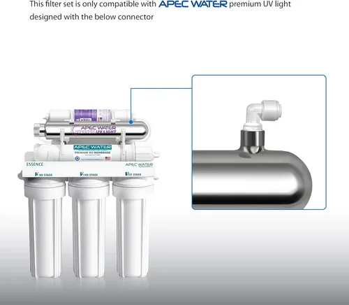 Miniatura 2 de APEC Water Juego de filtros ESPHUV-SSV2 de alta capacidad para Essence Series ROES-PHUV75 Sistema de filtro de agua de ósmosis inversa Stage 1-3, 5