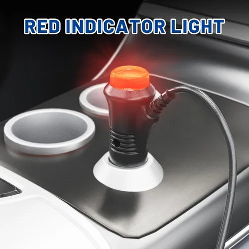 Miniatura 5 de Anina Adaptador de encendedor de cigarrillos de automóvil de 0.217 x 0.083 in con botón de interruptor, 6.5 pies 12 V-24 V macho encendedor