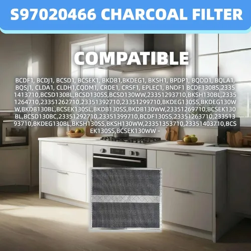 Miniatura 3 de S97020466 Filtro de repuesto de carbón compatible con filtro de campana Broan Range HPF30 (XC) Filtro de grasa sin conductos de 14.8 x 12.95
