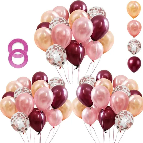Miniatura 9 de OuMuaMua Kit de 62 globos de confeti azul, plateado y blanco, globos blancos de 12 pulgadas, globos plateados metálicos, globos de confeti plateado