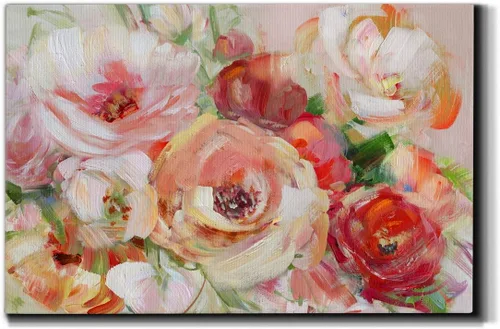 Miniatura 31 de Lienzo de arte de pared de paisaje abstracto con flores y bosque moderno, cuadros de arte para decoración de sala de estar, cocina, baño, oficina