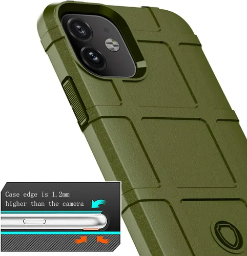 Miniatura 2 de Para iPhone 11 Caso, (Rugged Shield Series) TPU Funda Protectora Táctica Gruesa De Armadura Sólida Para IPhone 11 (6.1 Pulgadas) - Verde Ejército