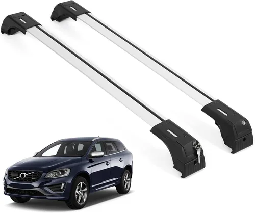 Miniatura 14 de ERKUL Barras transversales de techo para Volvo XC90 2016-2026 Barras transversales de aluminio con cerradura antirrobo para el techo Compatible