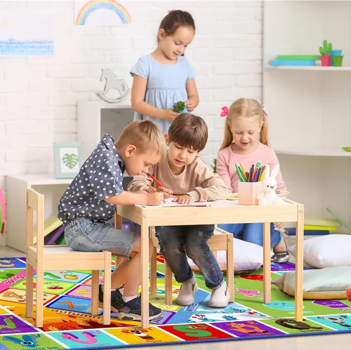 Miniatura 7 de 3x5 Pequeña Alfombra para Sala de Juegos y Aula de Niños - Alfombra Educativa del Alfabeto ABC con Animales, Números y Formas - Alfombra de Juguetes