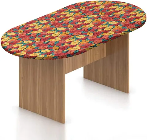Miniatura 9 de Mantel ovalado ajustable para mesa de patio, poliéster elástico de Estados Unidos, mantel de mesa con estampado de patrón patriótico «Love My