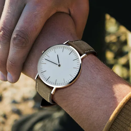 Miniatura 6 de WOCCI Correas de reloj nobuck con hebilla de acero inoxidable, correas de repuesto de cuero italiano de 0.551 in, 0.709 in, 0.787 in, 0.866 in