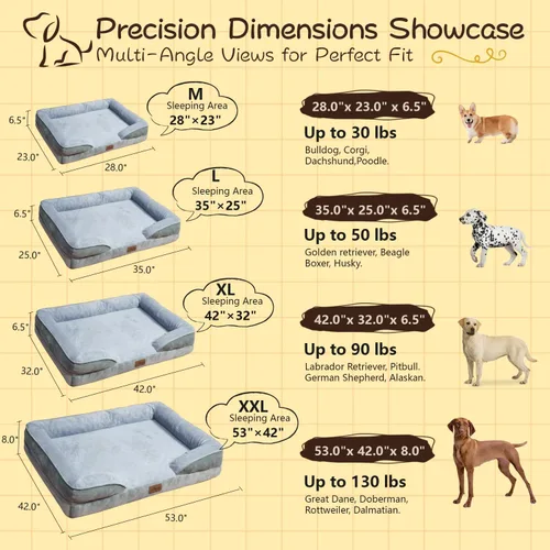 Miniatura 4 de Cama ortopédica para perros - Ultra - Espuma de celda de huevo, 100% impermeable interior, funda extraíble fácil de limpiar, resistente y Gris claro