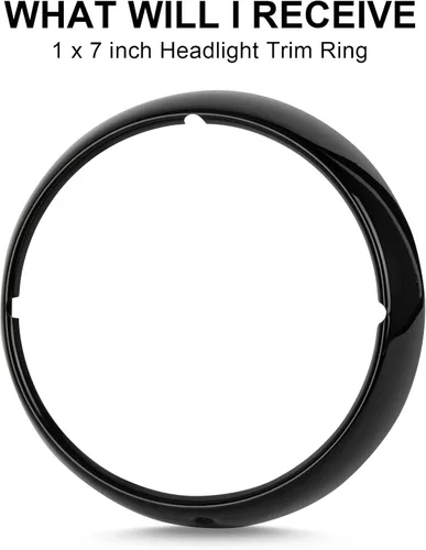 Miniatura 5 de PSLER Faro Delantero de Motocicleta de 7" Lámpara Anillo de Moldura Cubierta Conjunto de Faro Delantero Compatible con Touring Road King Electra