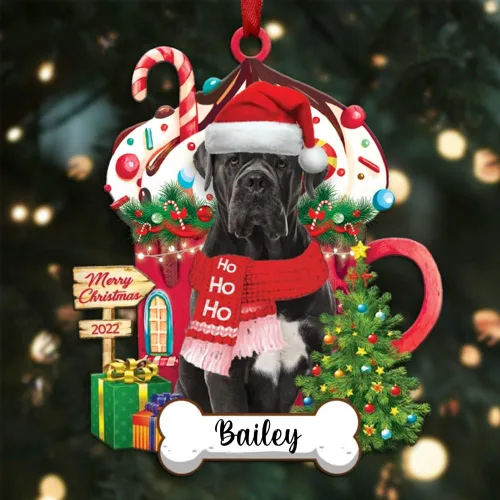 Miniatura 72 de Amantes de los perros de Navidad – Navidad de perros disponibles para muchos perros Shi Tzu – Adorno con forma personalizada, adorno de Navidad