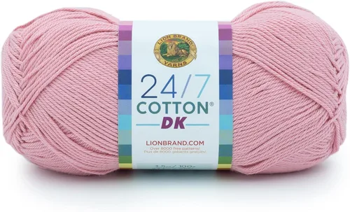 Miniatura 21 de Lion Brand Yarn Estampados DK de algodón 24/7, hilo para tejer, ganchillo y manualidades, azul, paquete de 1 Cotton Yarn for Knitting, Crochet