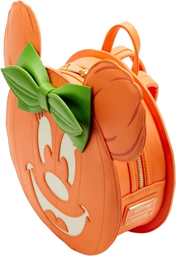 Miniatura 2 de Loungefly Disney Glow FACE Minnie Pumpkin Mini Mochila