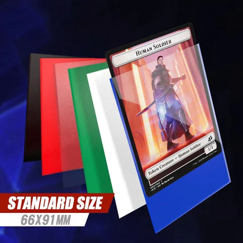 Miniatura 4 de Katomula Paquete de 300 fundas transparentes para tarjetas MTG resistentes al desgarro, fundas MTG mate rugosas, fundas estándar perfectas
