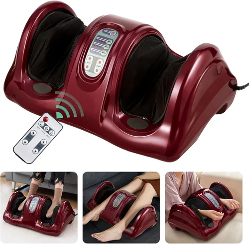Giantex Shiatsu - Aparato masajeador de pies, masaje profundo de amasado y rodado para pies, pantorrillas y tobillos, masajeador eléctrico con