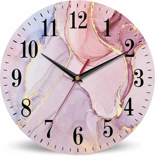 Miniatura 15 de Mxocom Reloj de pared con diseño de oso con texto en inglés "The Brown Bear Welcomes and Waves a Paw de 10 pulgadas, silencioso, sin tictac