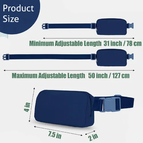 Miniatura 3 de INTINI Riñonera cruzada para mujer, pequeña bolsa de cintura con correa ajustable, mini bolsa lateral para viajes, correr, gimnasio y uso diario S