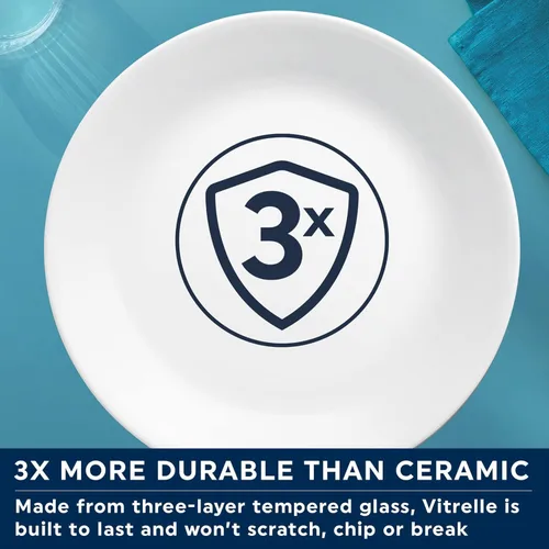 Miniatura 5 de Corelle Livingware - Placa de postre, 8-1/2 pulgadas, color blanco, juego de 6