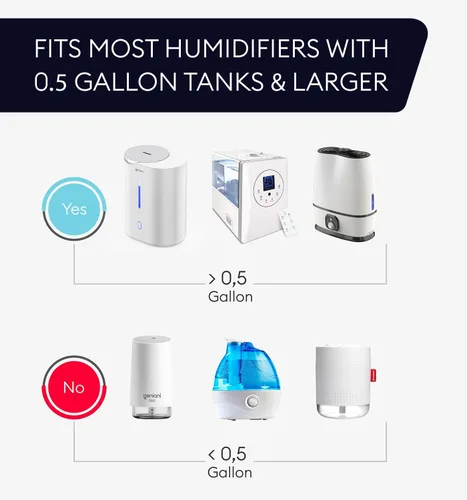 Miniatura 3 de Cartucho de agua humidificador (paquete de 5) compatible con LEVOIT, GENIANI, EVERLASTING, limpiador humidificador universal, cartuchos de limpieza