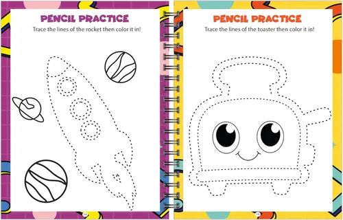 Miniatura 3 de Channie's Libro de actividades de borrado en seco de pre-K, libro de ejercicios preescolar con divertidas actividades educativas de aprendizaje
