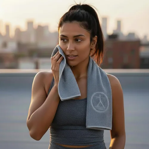 Miniatura 7 de Tatago Toalla de mano y sudor para yoga caliente, suave y absorbente, de secado rápido, de microfibra antideslizante para tapete de yoga XL