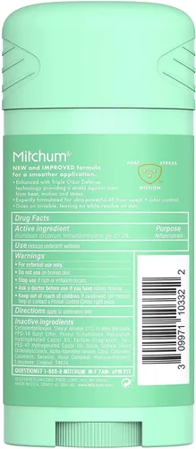 Miniatura 7 de Mitchum Gel antitranspirante y desodorante para mujer con triple protección contra olores, polvo fresco, protección 48 horas, 2.25 onzas