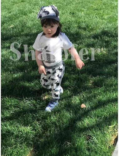 Miniatura 3 de Shalofer Mameluco de conejo con estampado de conejo para bebés y niñas, Blanco