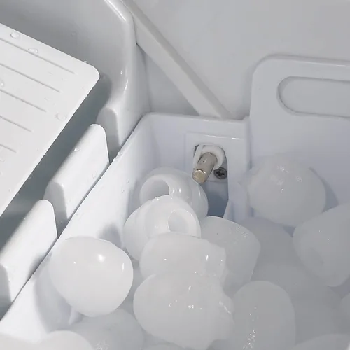 Miniatura 7 de Máquina de hacer hielo para encimera, máquina de hielo portátil con bala masticable para casa, oficina, bar, fiesta, 33 libras, acero inoxidable