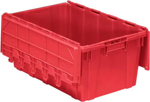 Miniatura 8 de Buckhorn AR2717120201000 Contenedor de Almacenamiento Industrial de Plástico Apilable KeepBox Tote con Tapa Articulada Adjunta