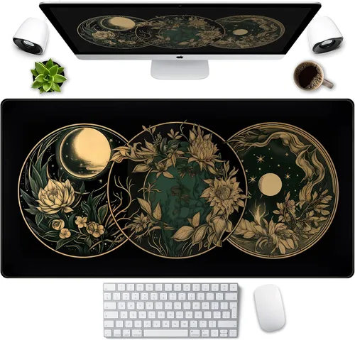 Miniatura 18 de Alfombrilla de escritorio Anime Kawaii Mousepad Linda Japonesa Alfombrilla de mouse grande para juegos XXL, Alfombrilla de teclado de laptop Azul