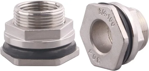 Miniatura 12 de DERNORD 1" colocaciones de mamparo del acero inoxidable del conector del tanque de agua del tabique femenino