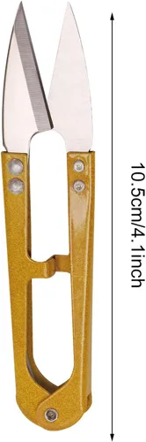 Miniatura 2 de 2 piezas de tijeras de costura mini multicolor 2 piezas de funda protectora de cuero para tijeras pequeña tijera para bordado hilo de bordar hilo