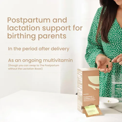 Miniatura 4 de bird&be The Postpartum with Lactation Boost - Vitaminas para apoyar las hormonas, la recuperación y el suministro de leche para la lactancia materna