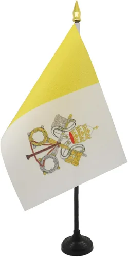 Miniatura 37 de AZ FLAG Bandera de mesa de Albania de 4 x 6 pulgadas - Bandera de escritorio albanesa 5.9 x 3.9 in - Tapa de lanza dorada