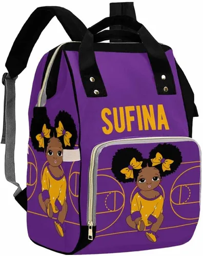 Miniatura 24 de Artsadd Bolsa de pañales con foto personalizada para mamá, mochila personalizada con correas para cochecito, bolsa de hombro de viaje grande, bolsa