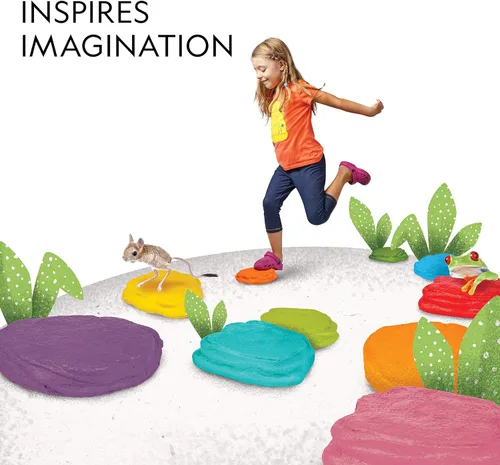 Miniatura 7 de NATIONAL GEOGRAPHIC Piedras de Equilibrio para Niños – 10 Blandas y Duraderas, Fomentan el Equilibrio de los Pequeños y las Habilidades Motoras