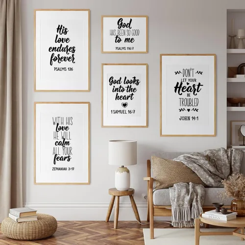Miniatura 3 de Sabary 12 piezas de calcomanías de versículos bíblicos para pared, calcomanías de escritura religiosa, arte de pared cristiano, citas inspiradoras